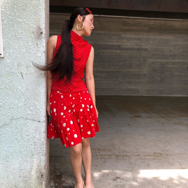 THE SIERRA top + THE DANIELLE skirt in retro red