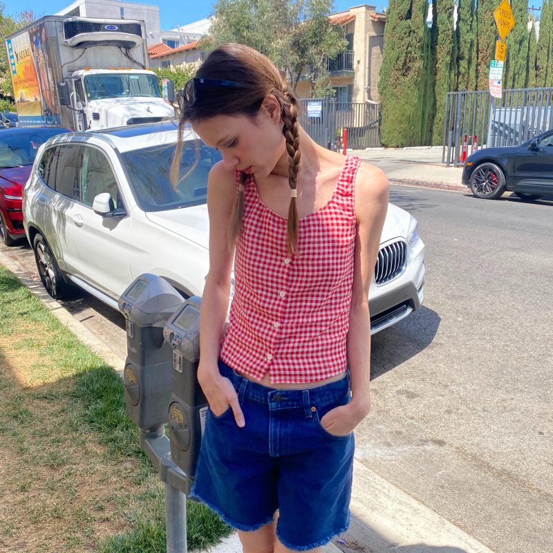 THE NADIA top in red gingham